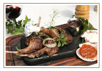 grilled lamb chops with herbs of the provence and mint sauce